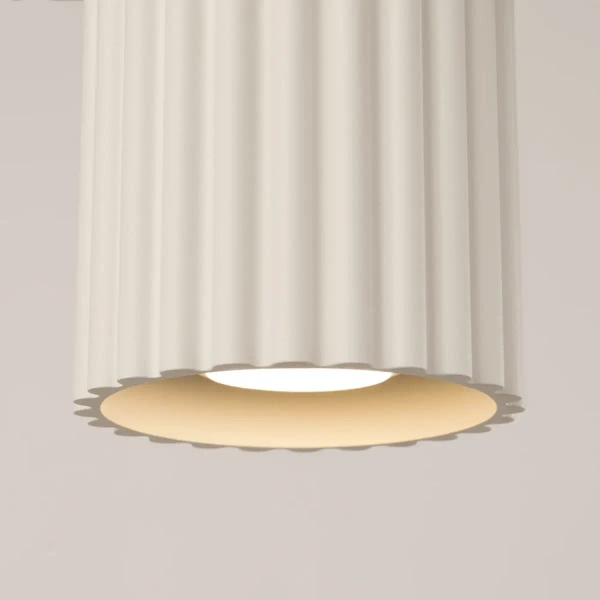 Sufitowa lampa ryflowana AURA SL.1789 tubka metalowa beżowa