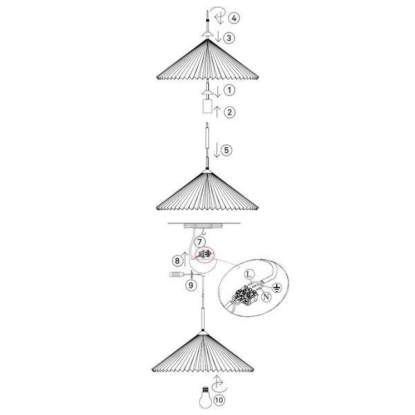 Wisząca lampa do sypialni Plisado 108709 Markslojd materiałowa beżowy