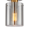 Sufitowa lampa szklana tuba Sardo SPL-5581-1SC-BRO-SG Italux czarny mosiądz