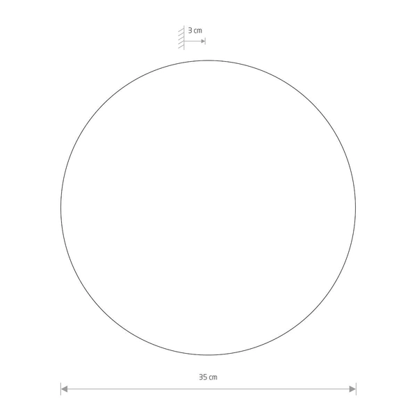 Ścienna lampa Ring okrągła LED 15W 3000K do sypialni miedziana