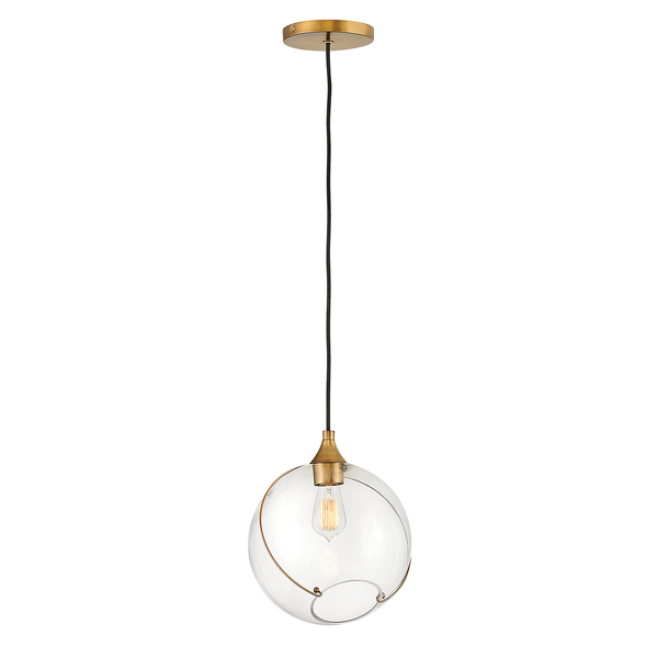 Wisząca lampa kula QN-SKYE-1P ball kulista szklana mosiądz