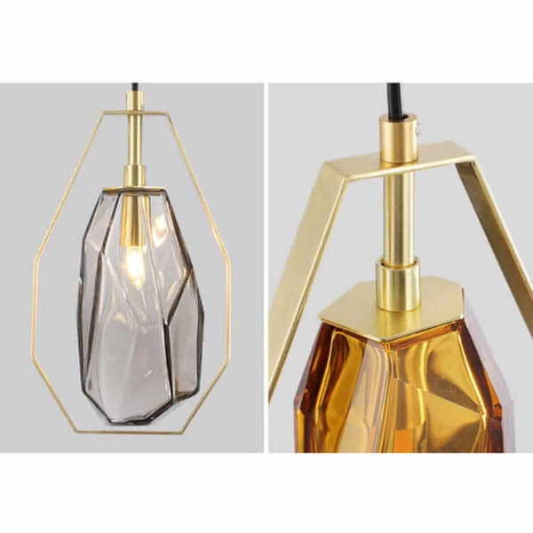 Lampa wisząca Meteo CGMETEOAMBER COPEL bryła zwis pomarańczowa