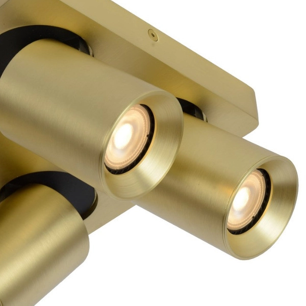 Regulowana LAMPA sufitowa NIGEL 09929/20/02 Lucide metalowa OPRAWA plafoniera reflektorki downlight złoty