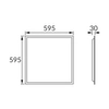 Panel ledowy na sufit Minge 04159 Ideus LED 36W 4100K IP44 biały