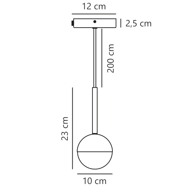 Kulista lampa wisząca do salonu CONTINA 2113153035 mosiądz