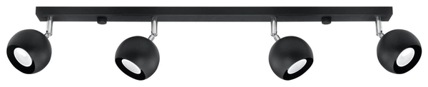 Spot LAMPA sufitowa SL.0447 reflektorowa OPRAWA listwa spot balls czarne