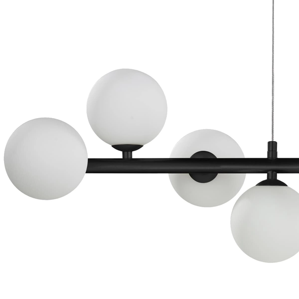 Lampa wisząca MINI MOON ST-8118P-11 black Step mleczne kule żelazo szkło czarna