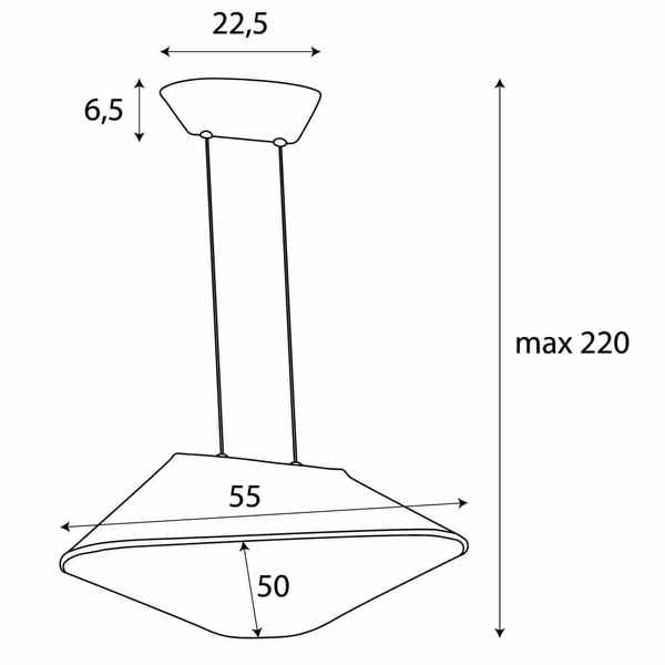 Zwieszana lampa Carbon P0569 Maxlight LED 8W 3000K do salonu żółta szara