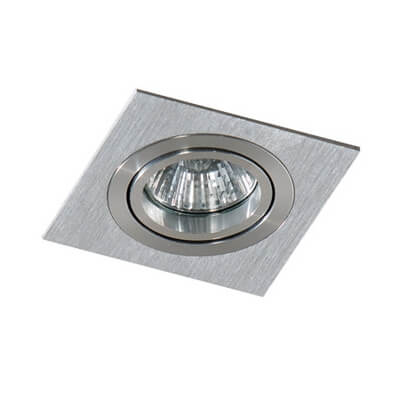 Kwadratowa lampa wpuszczana Caro AZ2435 do sypialni aluminium