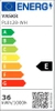 Metalowa lampa wisząca Sigi PL0128-WH Yaskr LED 36W 3000K listwa biała