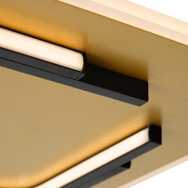 Kwadratowy plafon Andreas 44114/30/02 LED 30W 2700K czarny złoty