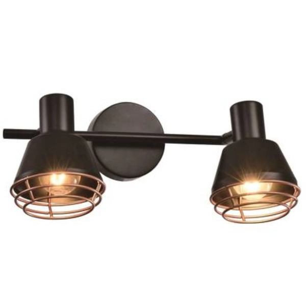 Regulowana LAMPA ścienna NERIA 92-81780 Candellux metalowa OPRAWA kinkiet reflektorki loftowe czarne miedziane