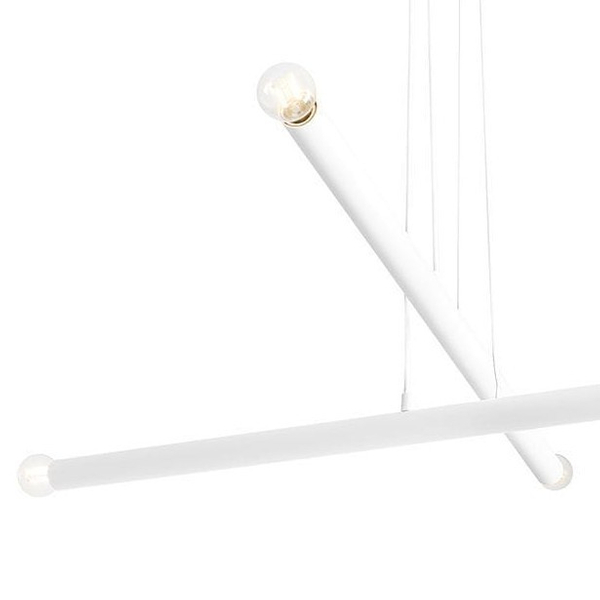 Salonowa lampa TUBO 1072L Aldex kaskada do jadalni biała