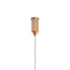 Lampa wisząca szklana Jacob ABR-LWLJ-3W-3000K LED 2,5W 3000K złota biała