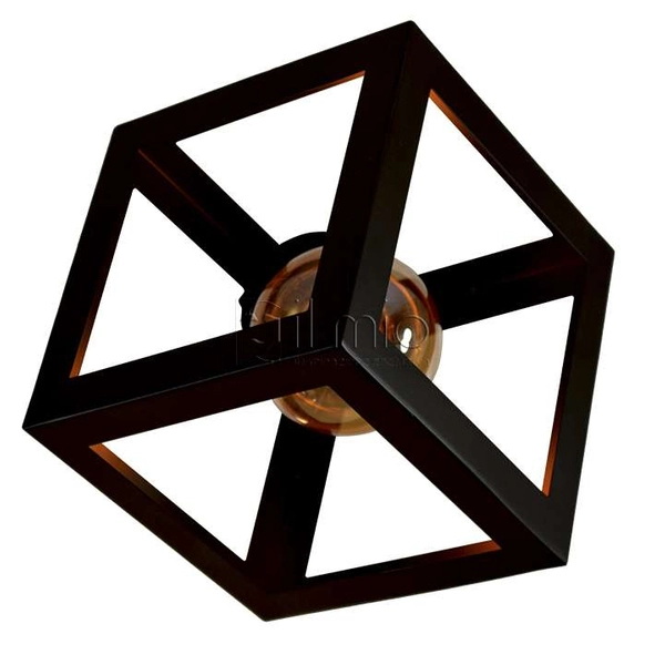 Industrialna LAMPA wisząca SWEDEN 305510 Polux metalowa OPRAWA zwis kostka cube czarna