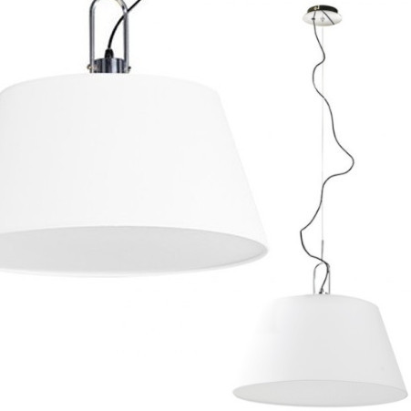 LAMPA wisząca MD2361-M-WH/2293 abażurowa OPRAWA zwis klasyczny biały