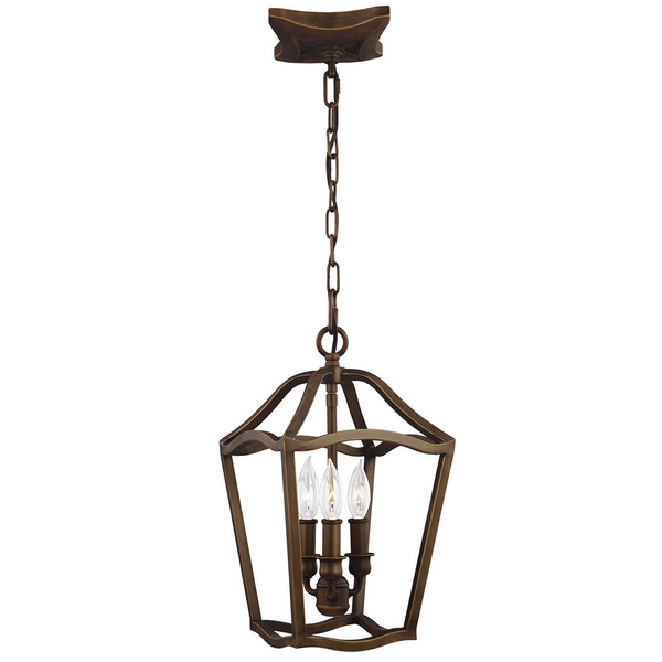 Lampa wisząca na łańcuchu Yarmouth FE-YARMOUTH-3P vintage mosiądz