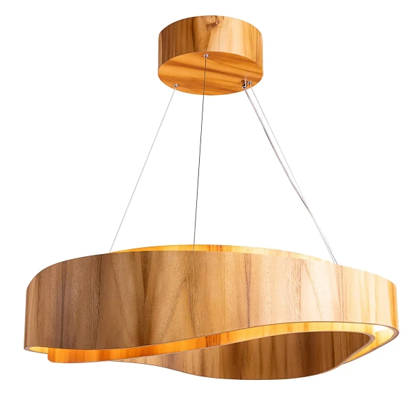 Zwieszana lampa Horizon QN-HORIZON-RING-LED-80-TEAK LED 58W 3000K brązowy