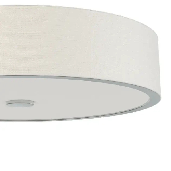 Minimalistyczny plafon do salonu Zalindro PL Cromo 74 OR86065 chrom biały