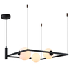 LAMPA wisząca GARETH MDM-3975/3 BK Italux metalowa OPRAWA ramka ZWIS szklane kule balls czarna
