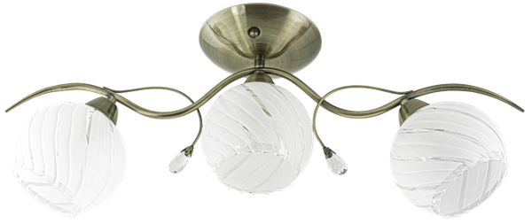 Sufitowa lampa jadalniana 8758/3 21QG nad stół mosiądz