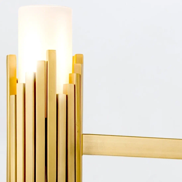 Wisząca lampa do salonu Marvele MARVELE6-AB-OPAL tubki mosiądz