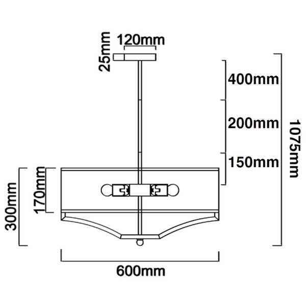 Klasyczna lampa wisząca Gerdo zwis abażurowy biały chrom