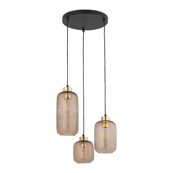 Loftowa lampa wisząca Pescara 4576 TK Lighting szkło złoty bursztynowy czarny