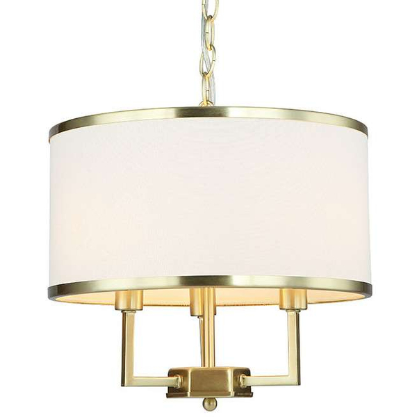 LAMPA wisząca Casa Old Gold S Orlicki Design abażurowa OPRAWA klasyczna okrągły ZWIS na łańcuchu kremowy złoty