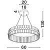 Dekoracyjna lampa wisząca MAYO LE44224 LED 45W 3500K ring szklana złota