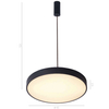 LAMPA wisząca ORBITAL 5361-830RP-BK-3 Italux metalowa OPRAWA zwis LED 24W 3000K czarny