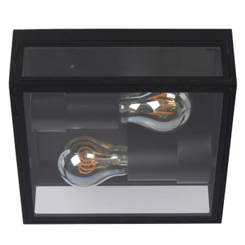 Loftowy kinkiet ścienny DUKAN 15802/02/30 Lucide IP65 zewnętrzny czarny