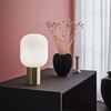 Modernistyczna LAMPA stołowa BROOKLYN 107868 Markslojd stojąca LAMPKA biurkowa tuba mosiądz biała