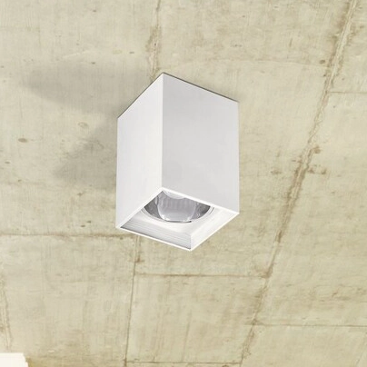 Spot LAMPA sufitowa MADDOX 2486 Rabalux metalowa OPRAWA prostokątna downlight kostka cube biała matowa