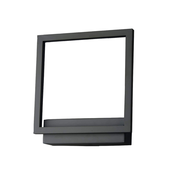 Kwadratowa lampa ścienna Opera frame LED 18W 3000K do holu czarna