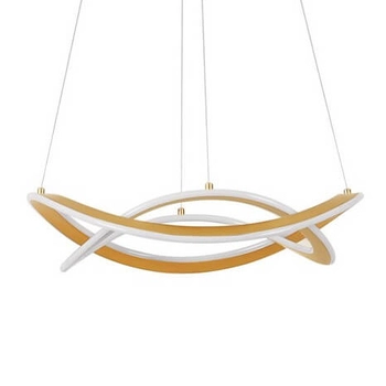 Zwisająca lampa nad wyspę JAUJA LE44328 LED 87W 3000K fala złota