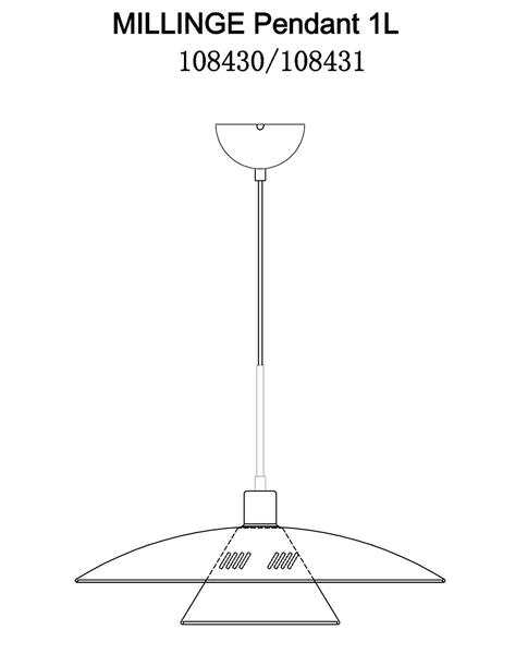 Metalowa lampa wisząca Millinge 108431 Markslojd ściemnialna czarna