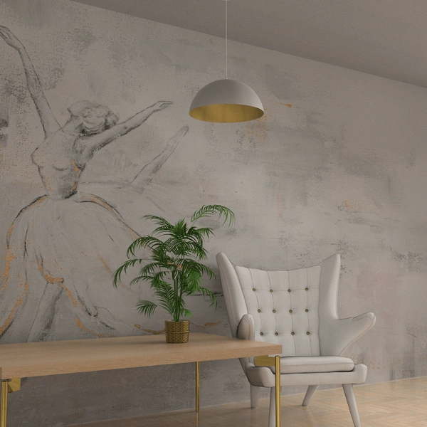 Metalowa lampa wisząca Beta kopuła nad stół biała złota