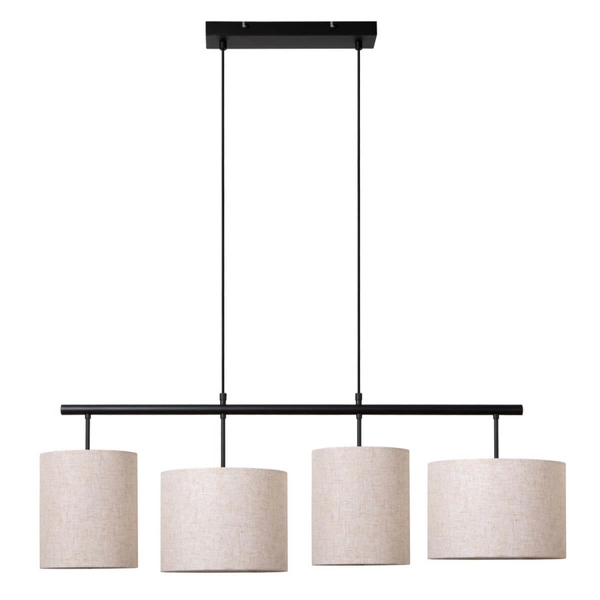 Abażurowa lampa sypialniana Maya 45409/04/38 beżowy czarny