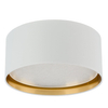Glamour lampa sufitowa Bilbao 3379 TK Lighting z tkaniny złota biała
