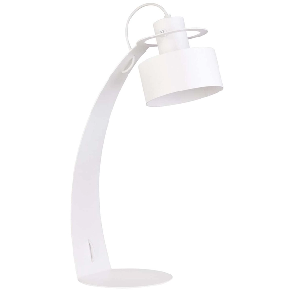 Stołowa LAMPA loftowa RIF stojąca LAMPKA biurkowa industrialny reflektorek metalowy biały
