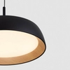 Zwisająca lampa nad wyspę CARACOLLO LE44810 LED 40W 3000K czarny drewniany