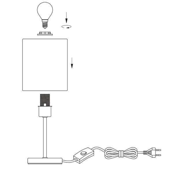 Abażurowa lampka nocna Jerry R50491011 stojąca do sypialni srebrna
