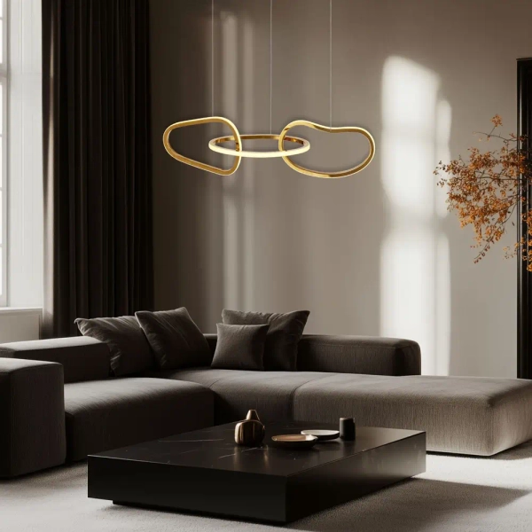 Designerska lampa wisząca Anneli 33-35639 LED 30W 3000K pierścienie złote