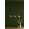 Vintage lampa wisząca do pokoju Hadano HAD3640-06 Dar Lighting mosiądz szara