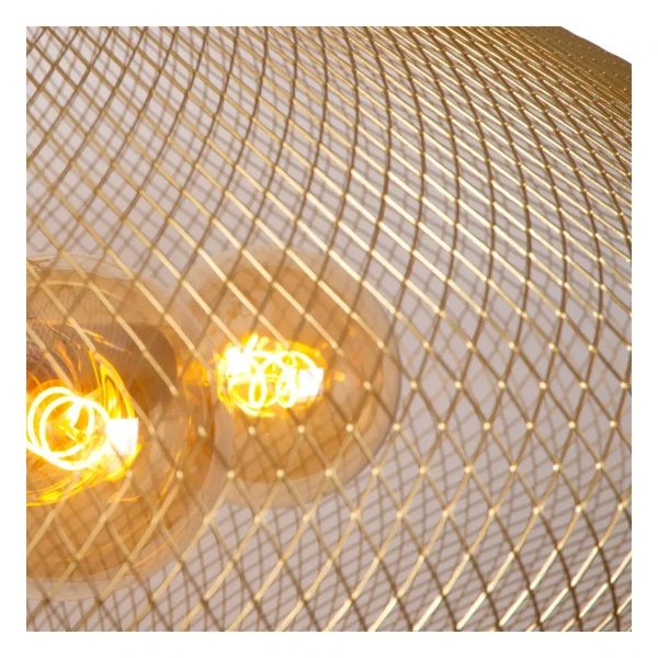Druciana lampa wisząca MESH 21423/88/02 Lucide nad stół złoty