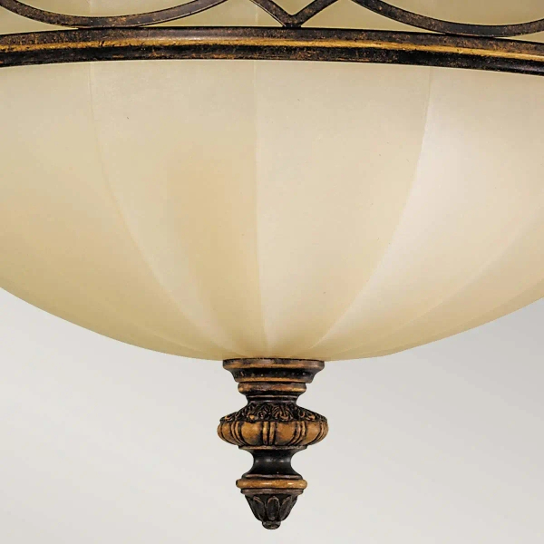 Plafon LAMPA sufitowa DRAWING ROOM FE-DRAWING-ROOM-FB Elstead FEISS klasyczna OPRAWA półokrągła natynkowa beżowa czarna