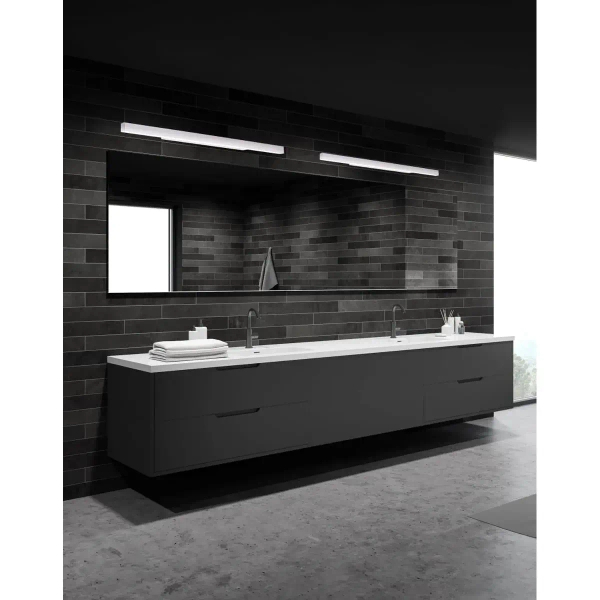 Ściemniany kinkiet podłużny LINEAR W0265 Maxlight LED 36W 4000K IP44 metal biały