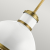 Lampa w stylu retro wisząca QN-TOLLIS-P-NBR biała mosiądz