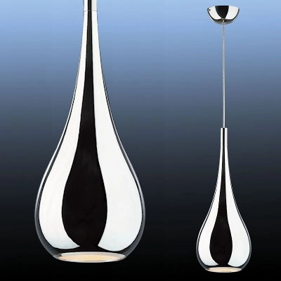 Kropla LAMPA wisząca LAVA CHROM MA01986C-001-01 Italux metalowa OPRAWA zwis łezka chrom
